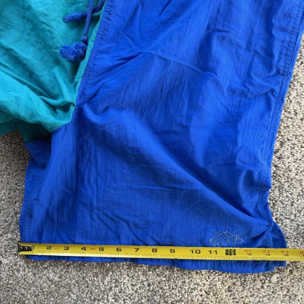 Vintage Express Surf Swim Shorts Mens XL Blue Teal Colorblock Mesh Lined Trunks